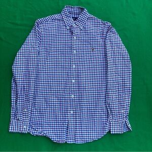 Ralph Lauren Blue and White Casual Button Down Shirt